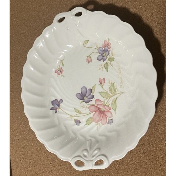 Antique Floral Festival Bowl/ Dish by Mitani (Japan) Rare and feminine 1921-1940 - Picture 16 of 16